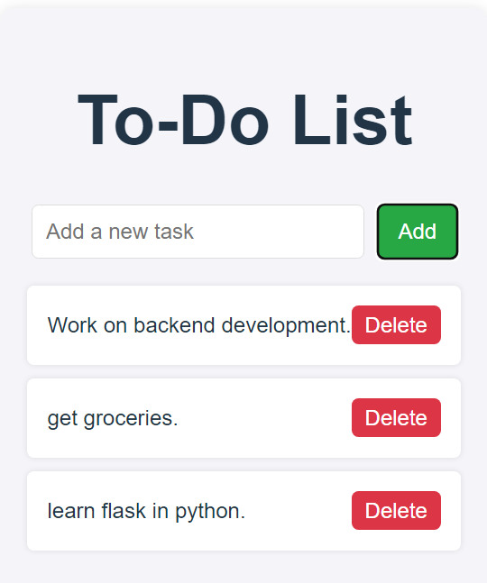 Adding tasks in todo list