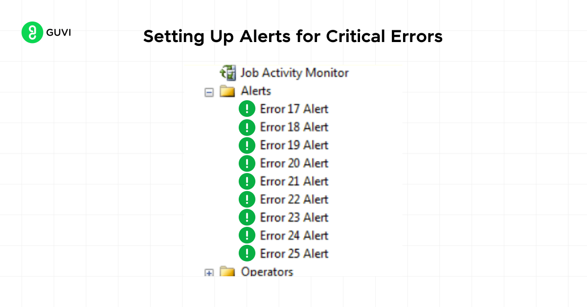 Setting Up Alerts for Critical Errors