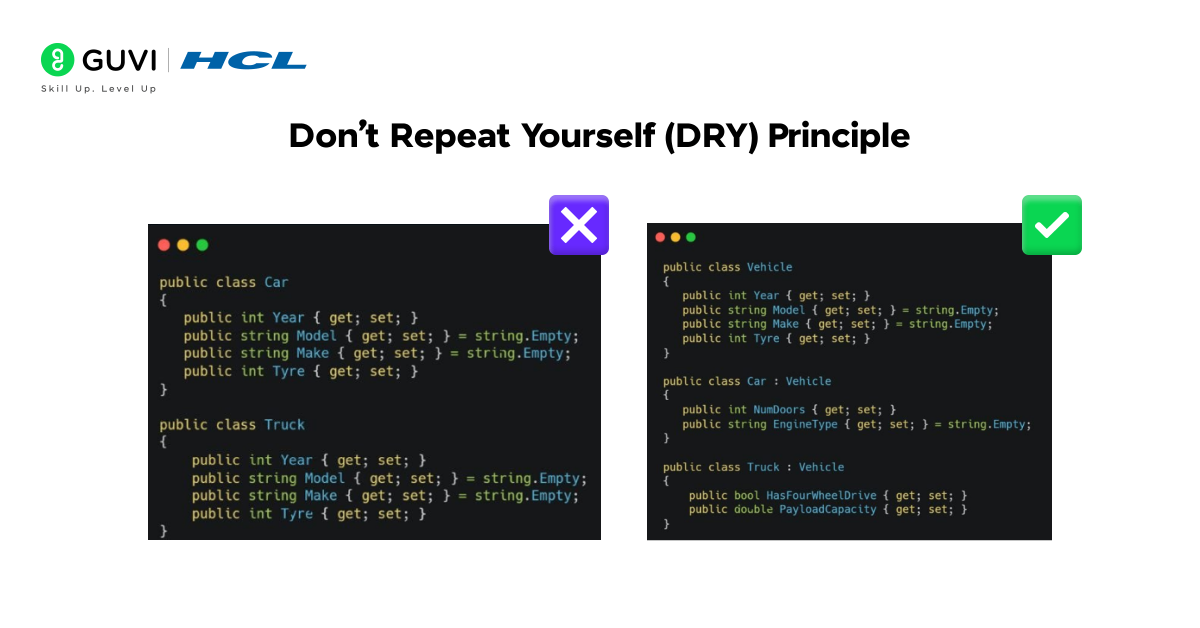 DRY (Don't Repeat Yourself) Principle