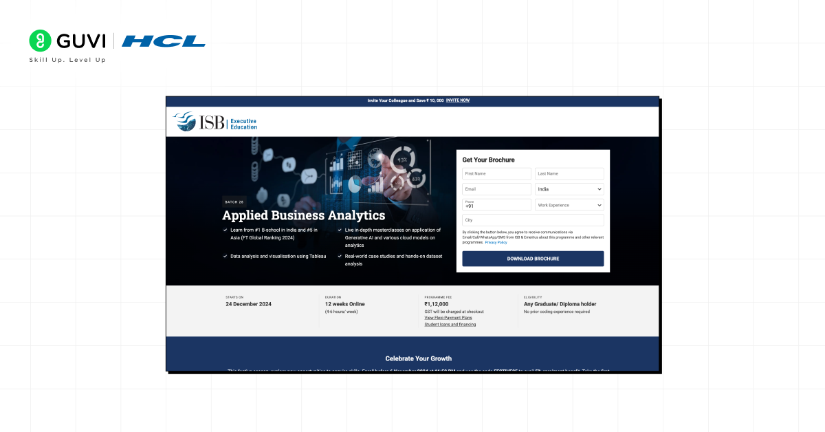 ISB business analytics course