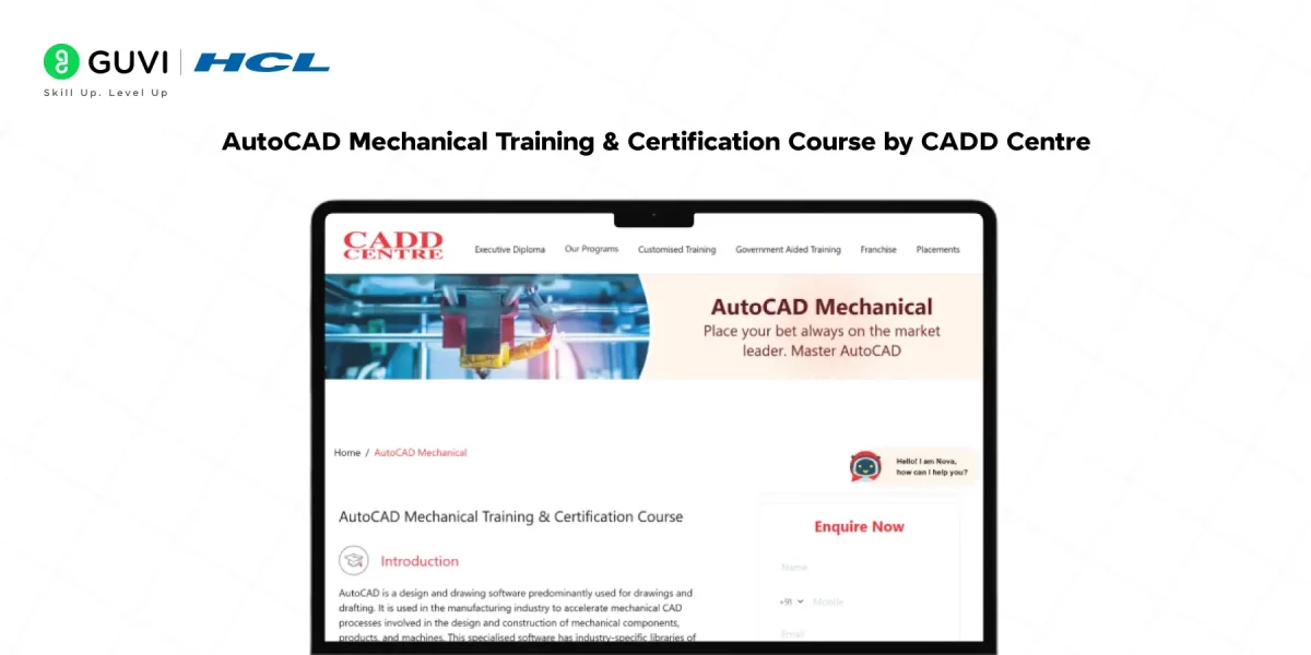 AutoCAD for mechanical design by CADD Centre