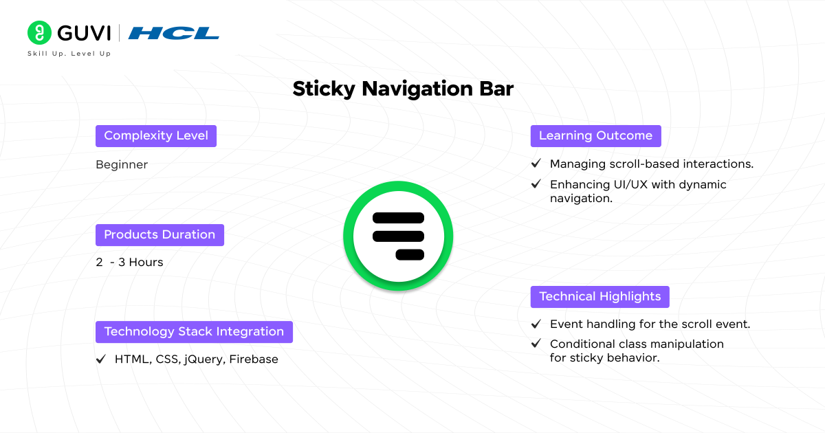 Sticky Navigation Bar