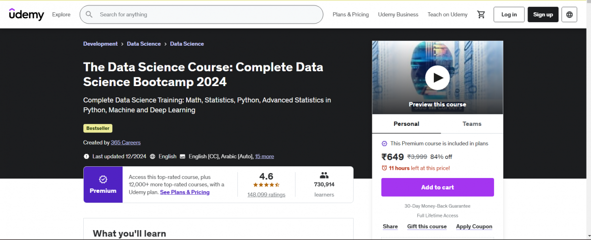 Udemy - The Data Science Course by 365 Careers