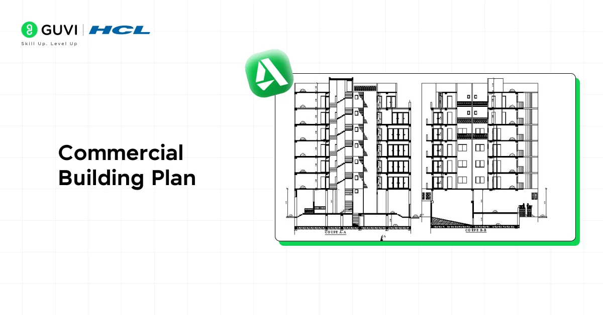 civil autocad projects- commercial building plan