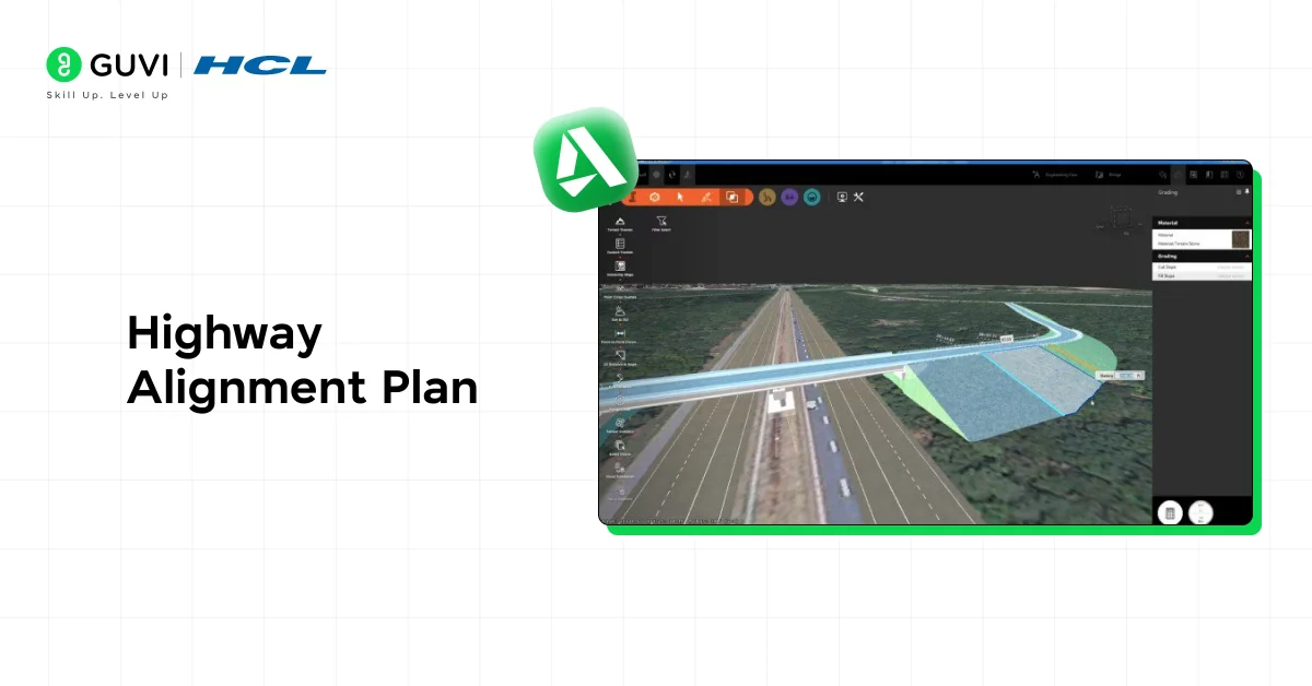 civil autocad projects- highway alignment plan