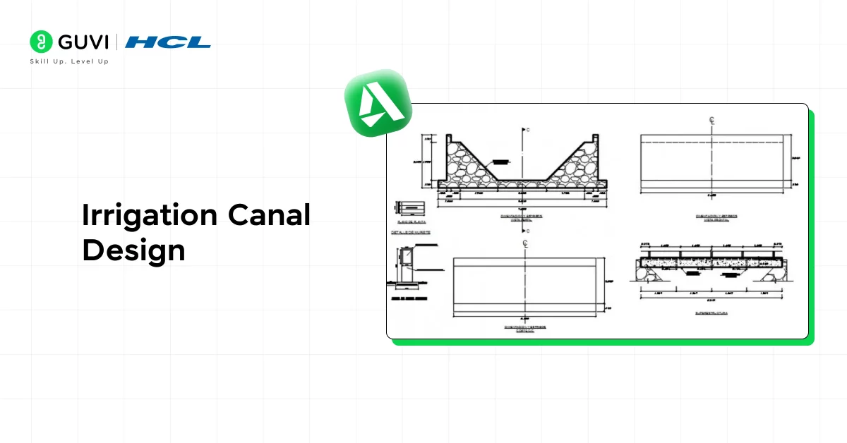 Irrigation canal design as one of the important civil autocad projects