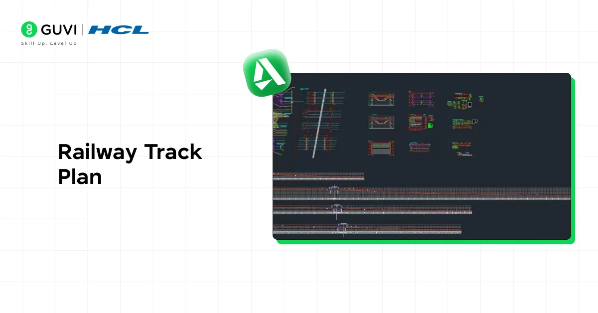 Railway track plan as one of the important civil autocad projects