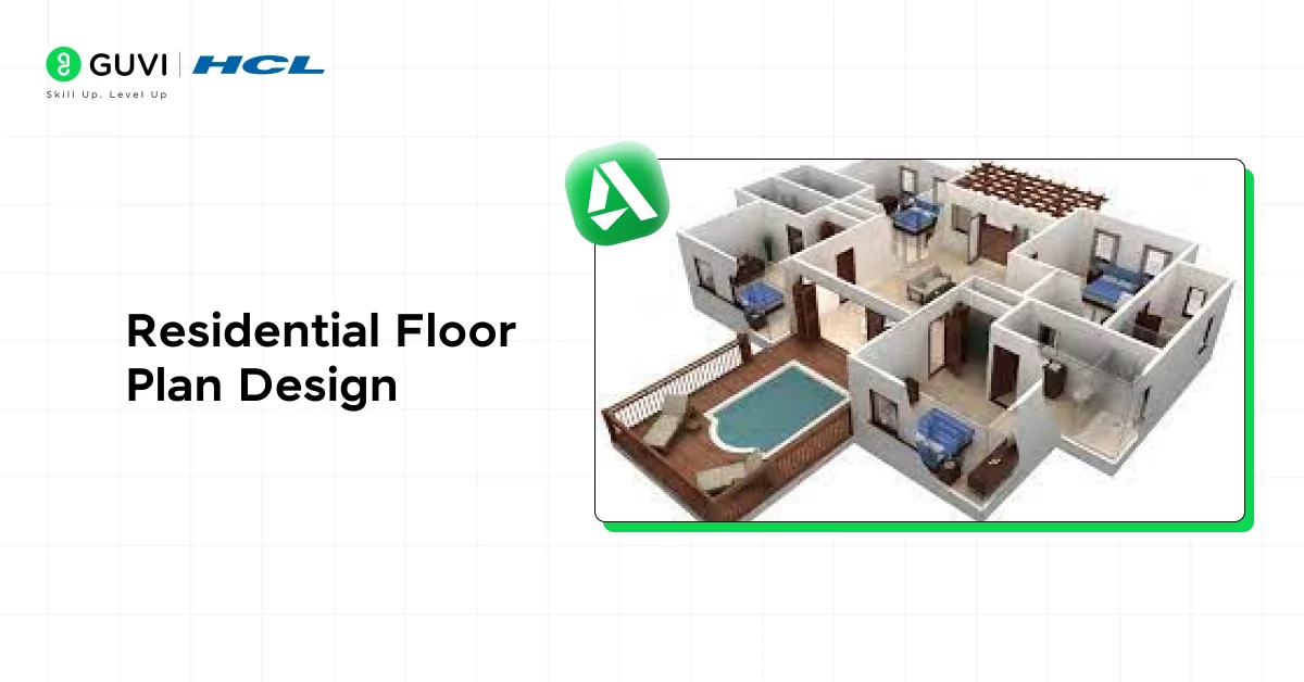 Civil autocad projects- residential floor plan design