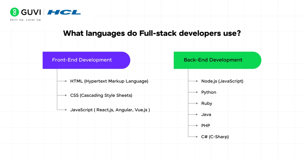 What languages do Full-stack developers use?